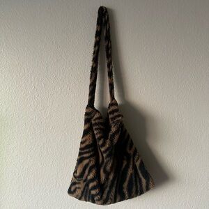 Animal Print Teddy Small Tote Bag